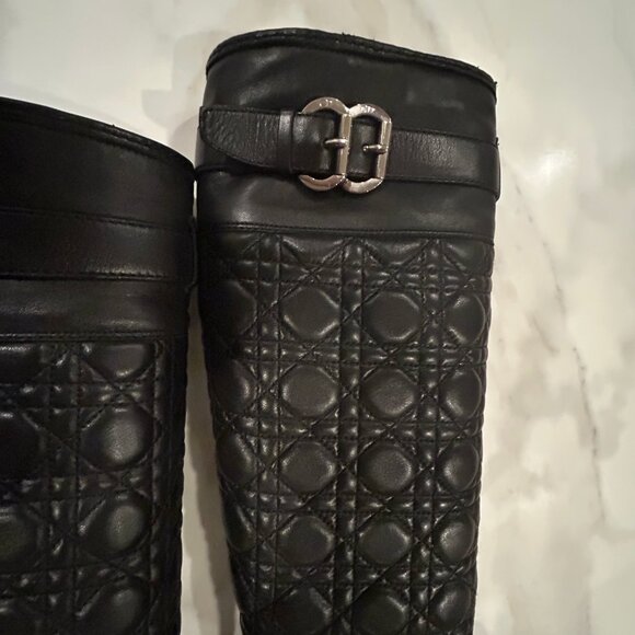 Dior Quilted Nappa Leather Boots, black, size 40 - Picture 3 of 5